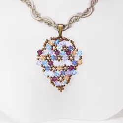 Pendant 40cm - Shea Grapes-Khaki Braid - Pendant 40cm - Laiton bronze